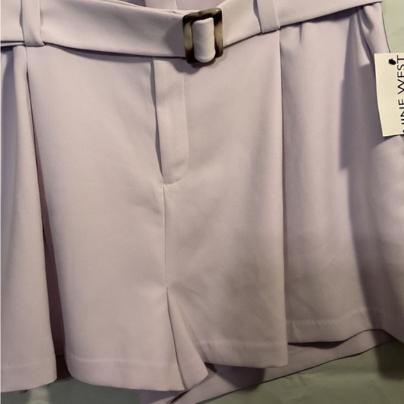 Nine West Women's Light Lavender High Waist Shorts - Picture 3 of 4